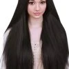 Rockstar Wigs Yaki Lace Front 32" Black Wig