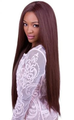 Rockstar Wigs Yaki Lace Front 32" Chocolate Brown Wig Beauty