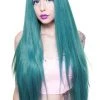 Rockstar Wigs Beauty Yaki Mermaid Lace Front 32" Turquoise Wig