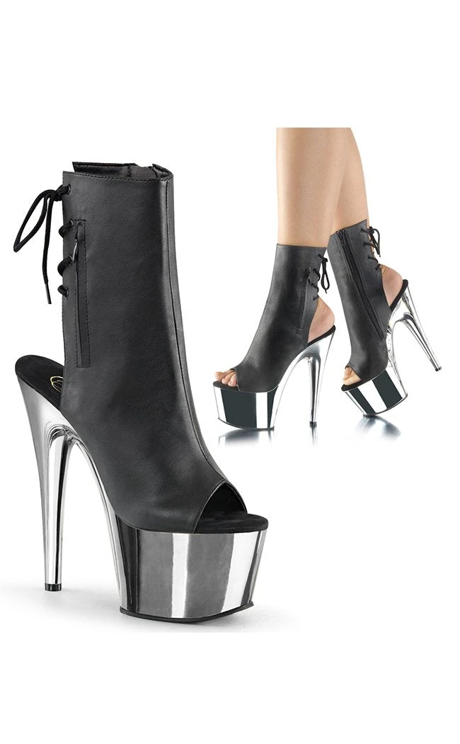 Tragic Beautiful Cosplay ???? Sales Shop 21 Tragic Beautiful Cosplay ???? Sales Shop -Tragic Beautiful Cosplay ???? Sales Shop ADORE 1018 Black Silver Chrome Ankle Boots Pleaser c13c826a f8b2 476b 8c47